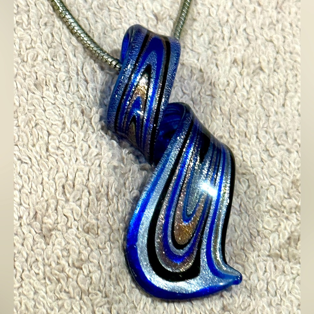 Handmade glass pendant. Pendant only no chain.